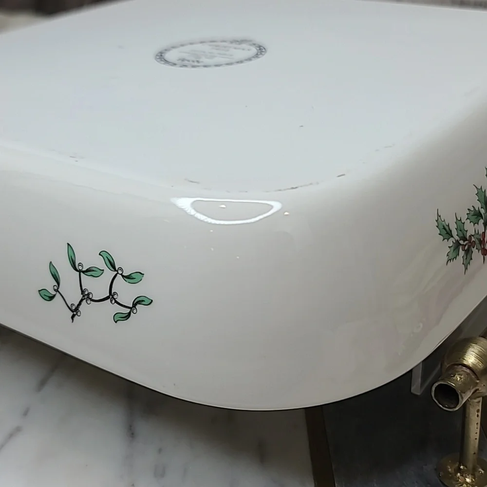 Spode Christmas Tree Classic Vintage Collectible Ceramic Square Buffet Dish